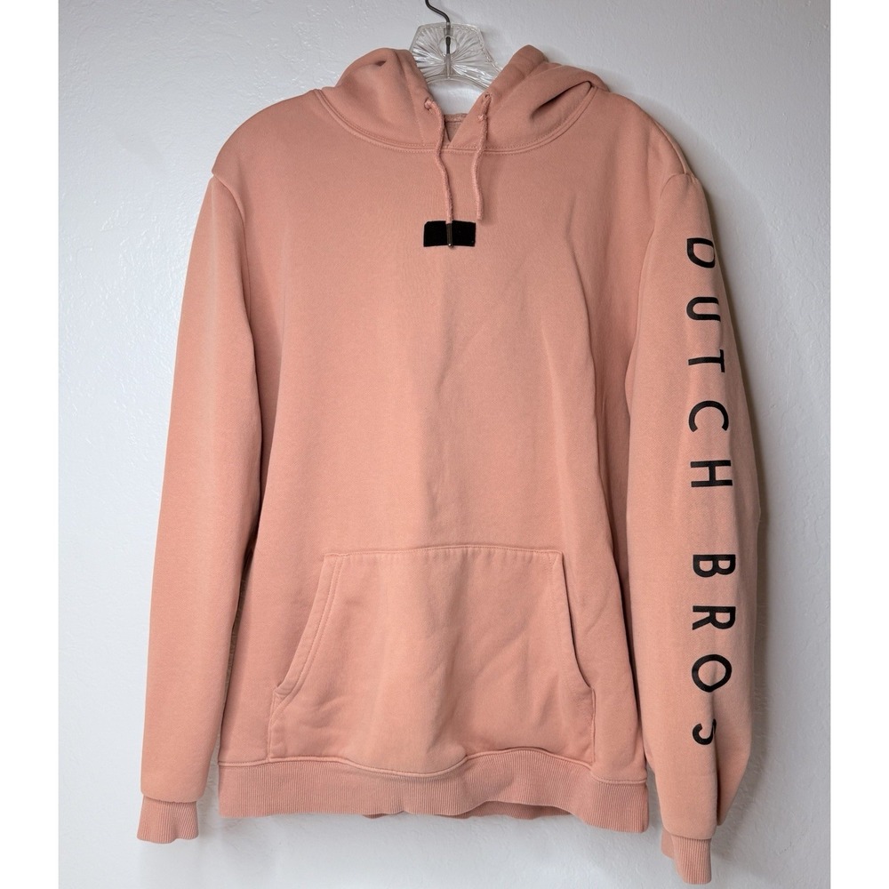 Dutch Bros Coffee Hoodie Sweatshirt Pink Barista Unisex Patch‎ Logo Size Large